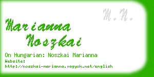 marianna noszkai business card